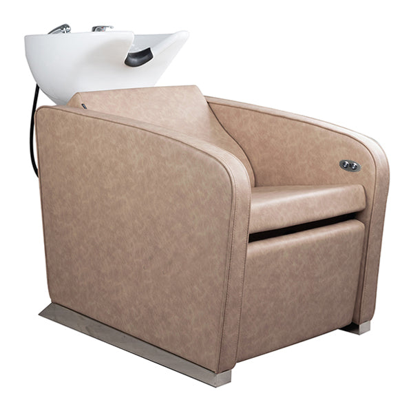 DSSE Soho Electric Recliner Wash Lounge Taupe Front Side View