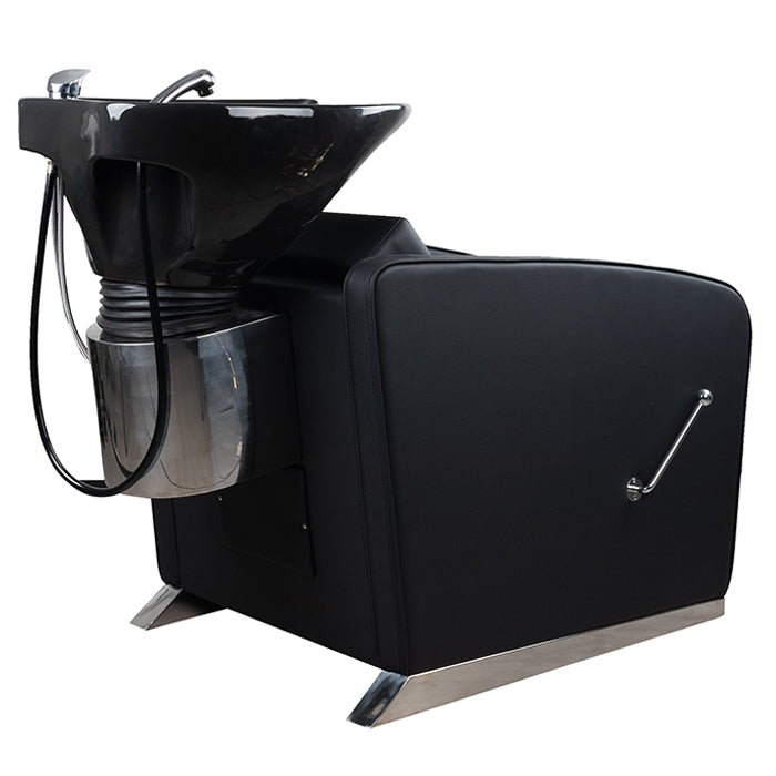 DSSE Soho Recliner Hairwash Lounge Black Rear Side View