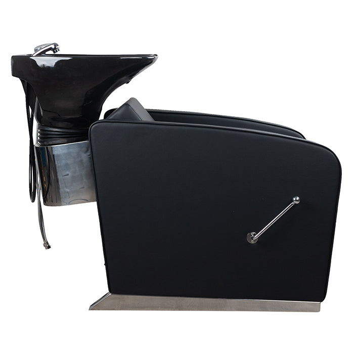 DSSE Soho Recliner Hairwash Lounge Black Side View