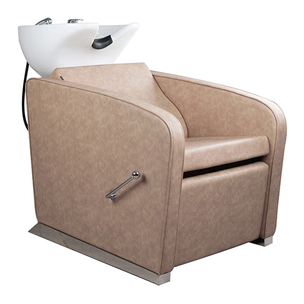 DSSE Soho Recliner Hairwash Lounge Taupe Front Side View
