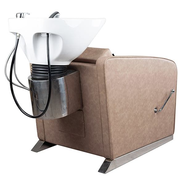 DSSE Soho Recliner Hairwash Lounge Taupe Rear Side View