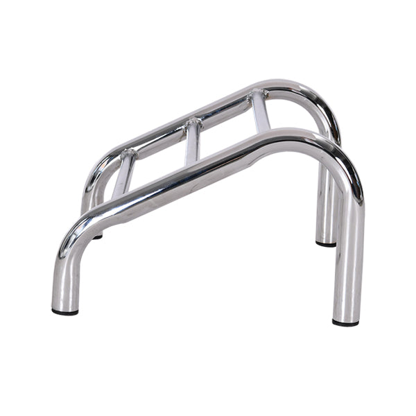 DSSE Tri Bar Footrest Chrome Side View