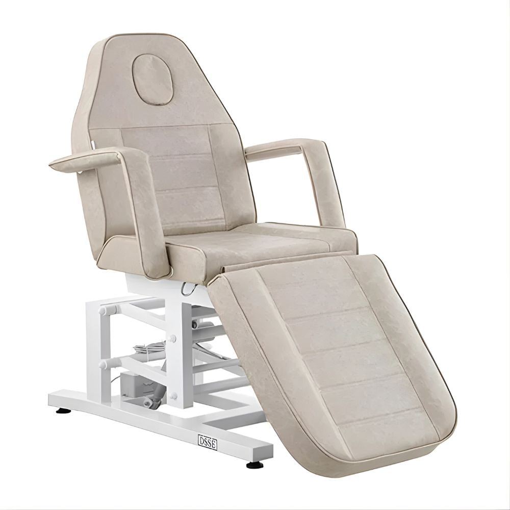 DSSE Tria Electric Beauty Bed Taupe Upright Front Side View