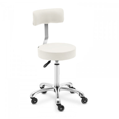 DSSE Ultima Medi Stool White Front Side View