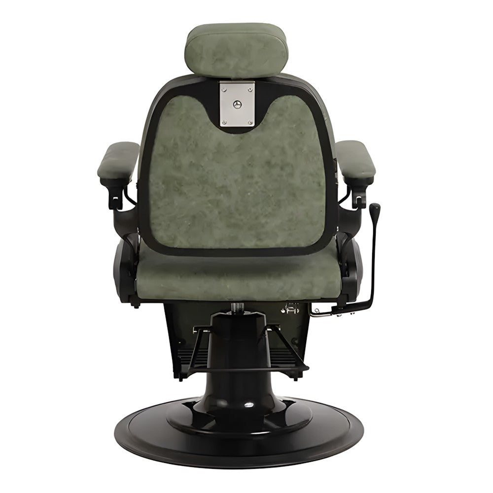 DSSE Winston Barber Chair Olive Mist Rear View