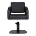 DSSE Zahra Salon Chair Black Square Matte Black Base Front View