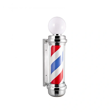 Karma #3 LED Barber Pole With Top Light Chrome