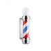 Karma #3 LED Barber Pole With Top Light Chrome