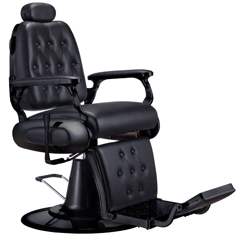 Karma Airlie Beach Barber Chair Black Front Side View