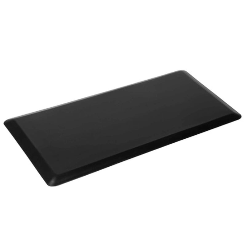 Karma Anti Fatigue Salon Mat Rectangle Black Front Side View