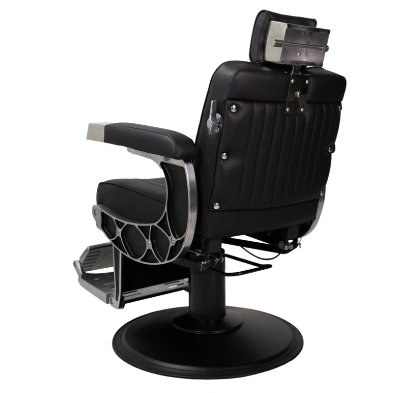 Karma Chandler Barber Chair Black Rear Side View
