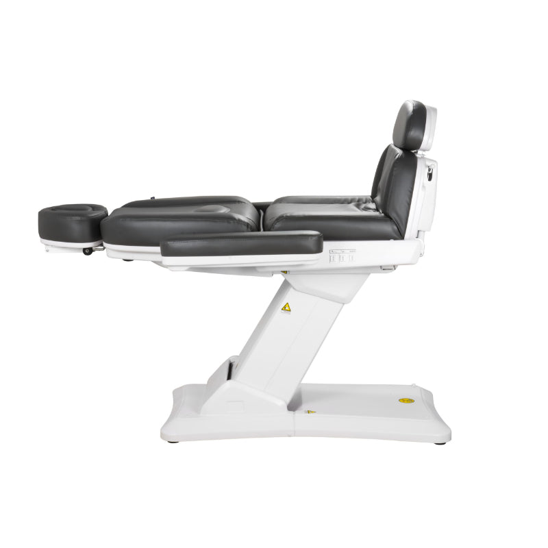 Karma Christchurch Premium Electric Beauty Bed Charcoal Flat Position Side View