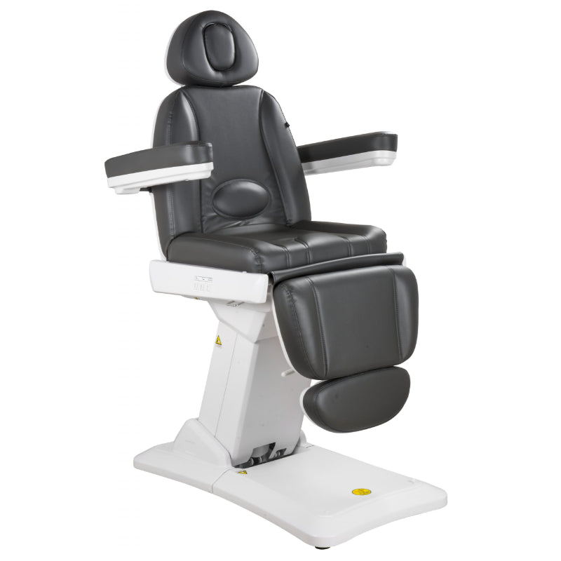 Karma Christchurch Premium Electric Beauty Bed Charcoal Upright Front Side View