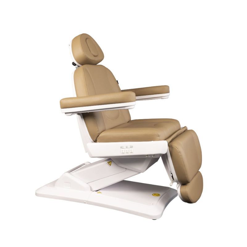 Karma Christchurch Premium Electric Beauty Bed Sand Upright Front Side View