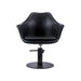Black salon chair on a white background