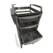 Karma Darwin Hairdressing Trolley Black Aerial Front View