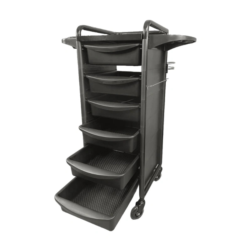 Karma Darwin Hairdressing Trolley Black Draws View