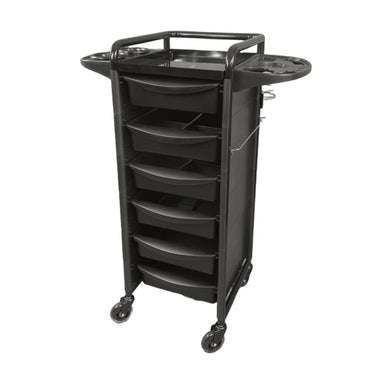Karma Darwin Hairdressing Trolley Black Front Side View