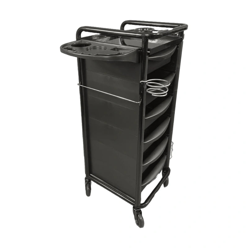 Karma Darwin Hairdressing Trolley Black Rear Side View