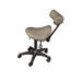 Ergonomic office chair with saddle seat and headrest on a white background
