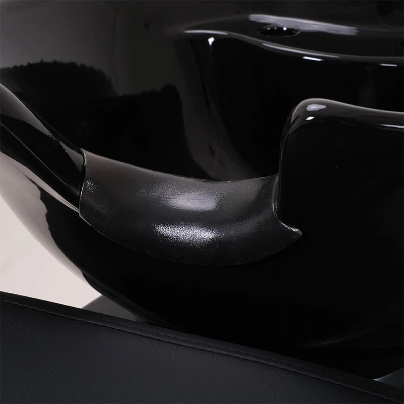Karma Daylesford Massage and Heating Shampoo Unit Black Basin Sink Headrest View