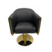Karma Eden Salon Chair Black Gold Front View