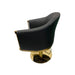 Karma Eden Salon Chair Black Gold Side View