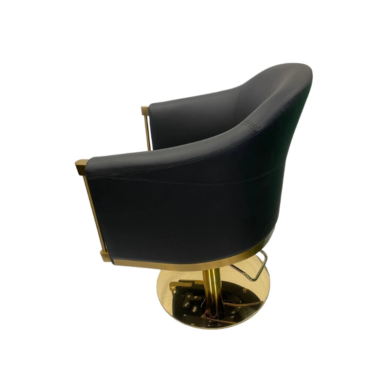 Karma Eden Salon Chair Black Gold Side View