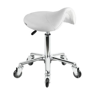 Karma Evandale Salon Saddle Stool White