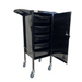Karma Florina Lockable Salon Trolley Black Front Side View