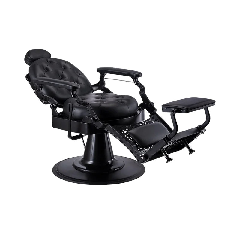 Karma Gold Coast Barber Chair Black Reclined