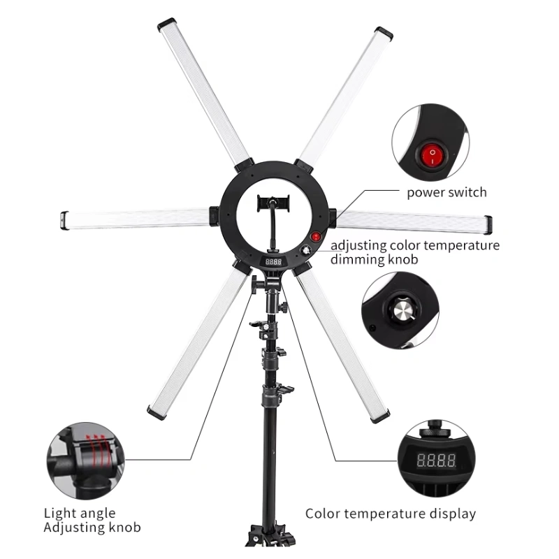 Karma LED Star Beauty Light Control Adjustments Front View