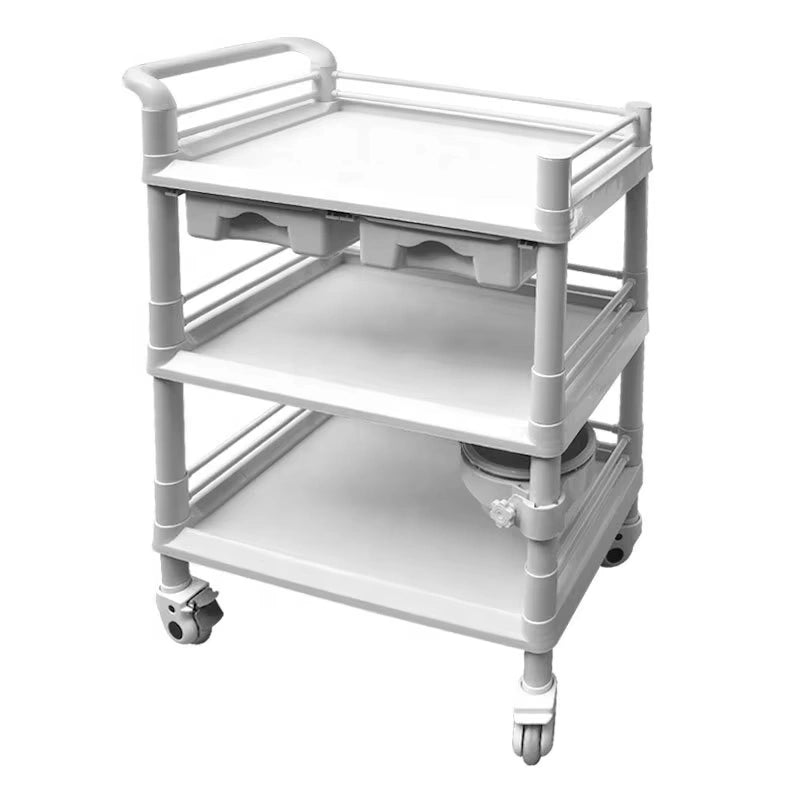 Karma Limmen 3-Tray Beauty Trolley White Rear Side View