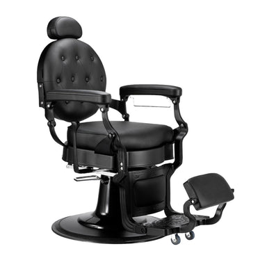 Karma Mackay Barber Chair Black Front Side View