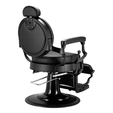 Karma Mackay Barber Chair Black Rear Side View