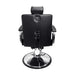 Karma Mt Isa Barber Chair Black Chrome Rear View