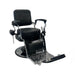 Karma Noosa Barber Chair Black Chrome Front Side View