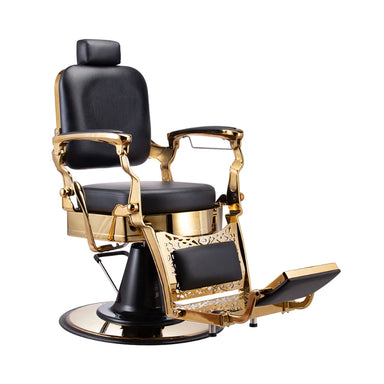 Karma Noosa Barber Chair Black Gold Front Side