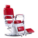 Karma Noosa Barber Chair Red Chrome Front Side View