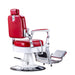 Karma Noosa Barber Chair Red Chrome Rear Side View
