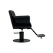 Black barber chair on a white background