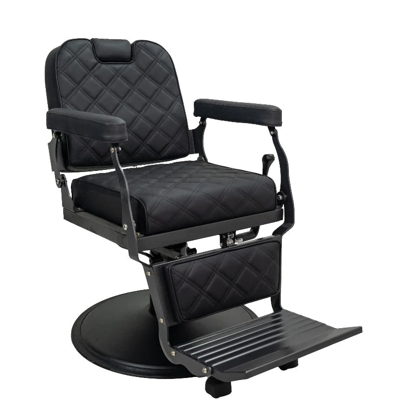 Karma Paddington Barber Chair Black Front Side View