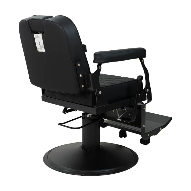 Karma Paddington Barber Chair Black Rear Side View