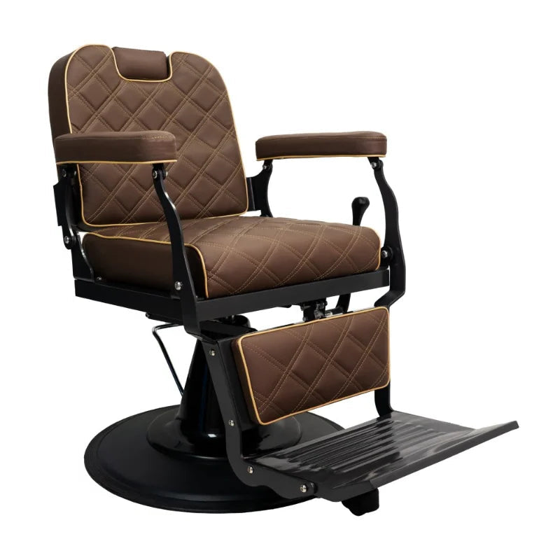 Karma-Paddington-Barber-Chair-Brown-Front-Side-View