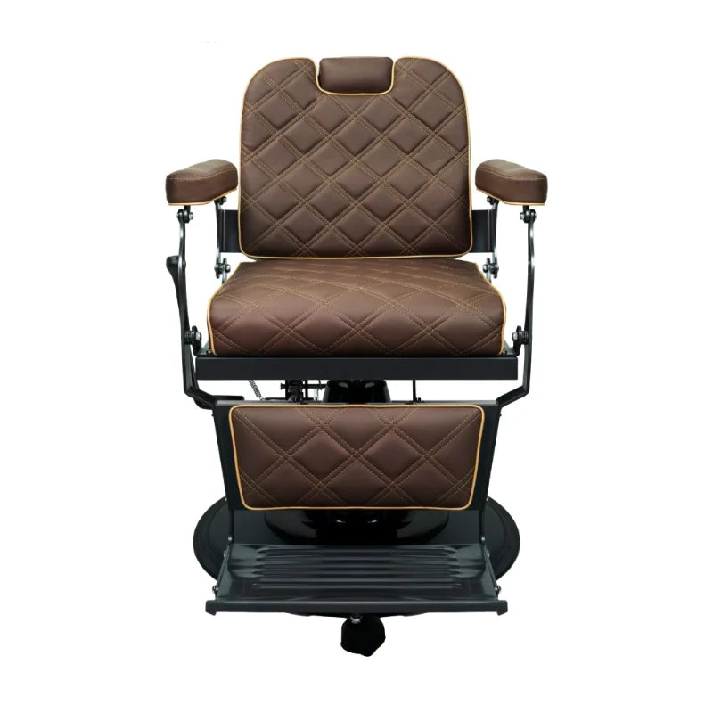 Karma Paddington Barber Chair Brown Front View