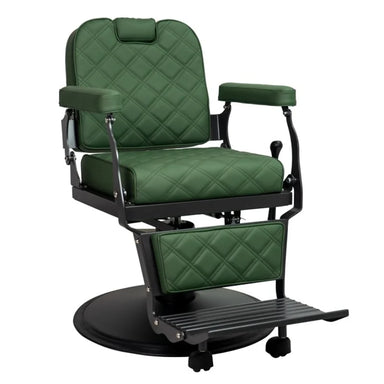 Karma Paddington Barber Chair Emerald Green Front Side View