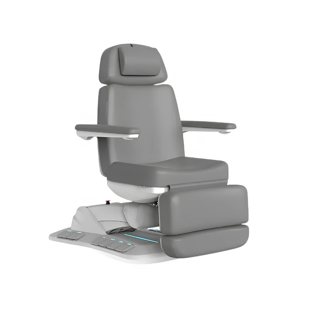 Karma Queenstown Full Electric Beauty Bed Grey Inclined Upright Front Side View