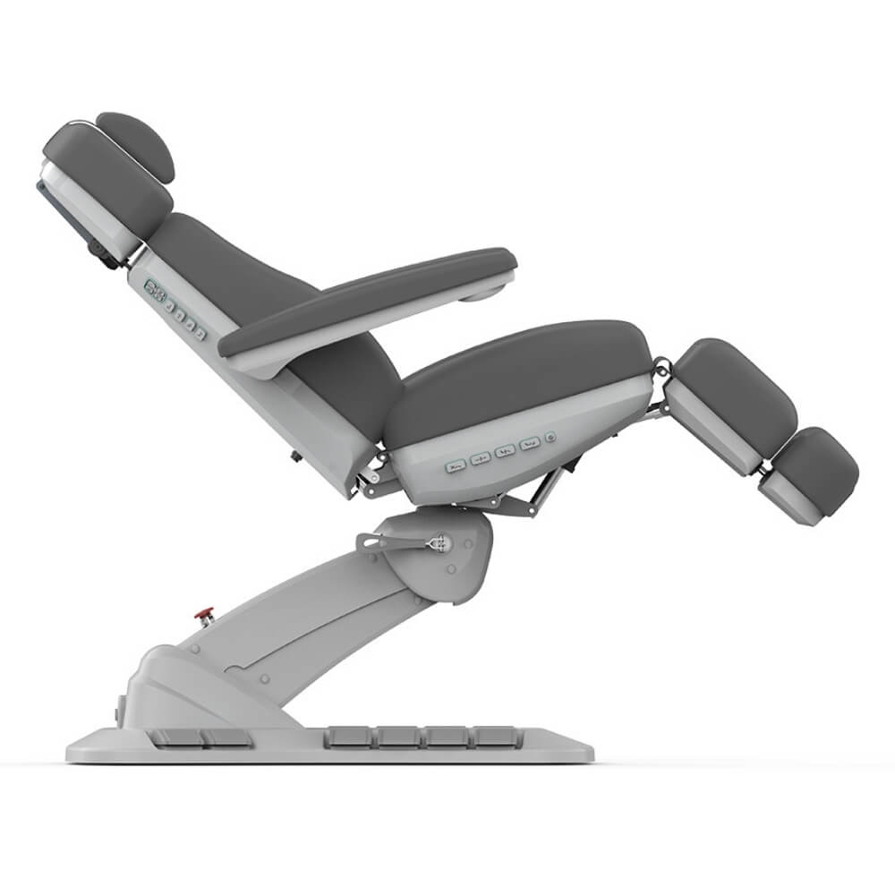 Karma Queenstown Full Electric Beauty Bed Grey Reclined Side View