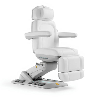 Karma Queenstown Full Electric Beauty Bed White Upright Front Side View