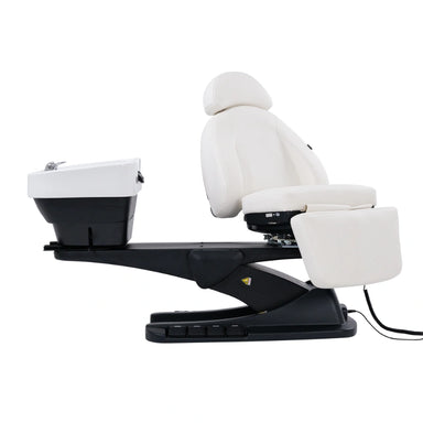 Karma Springvale Shampoo Unit White Rotated Reclined Side View